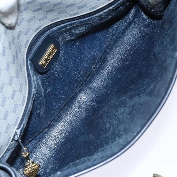GUCCI Micro GG Supreme Shoulder Bag Navy Gold - Picture 12 of 15